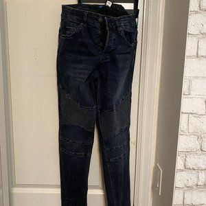 H&M Skinny Biker Jeans in Navy Blue